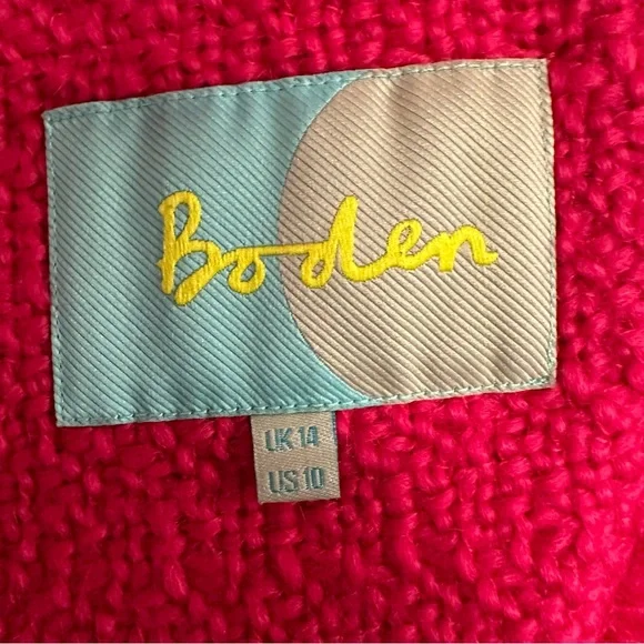 Boden women’s pink tweed blazer jacket wool size 10 Barbie core career - Picture 9 of 9